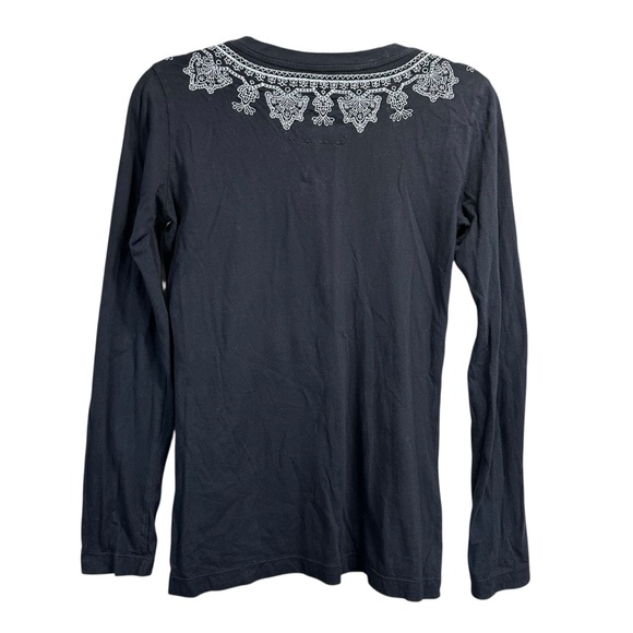 Johnny Was Los Angeles Embroidered Scoop Neck Long Sleeve Shirt - Picture 3 of 5